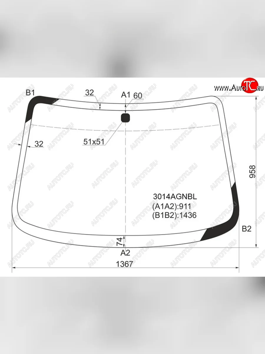 Стекло лобовое FUYAO Chevrolet Aveo T200 хэтчбек 5 дв (2002-2008) (зеленое)  в Керчи Республика Крым