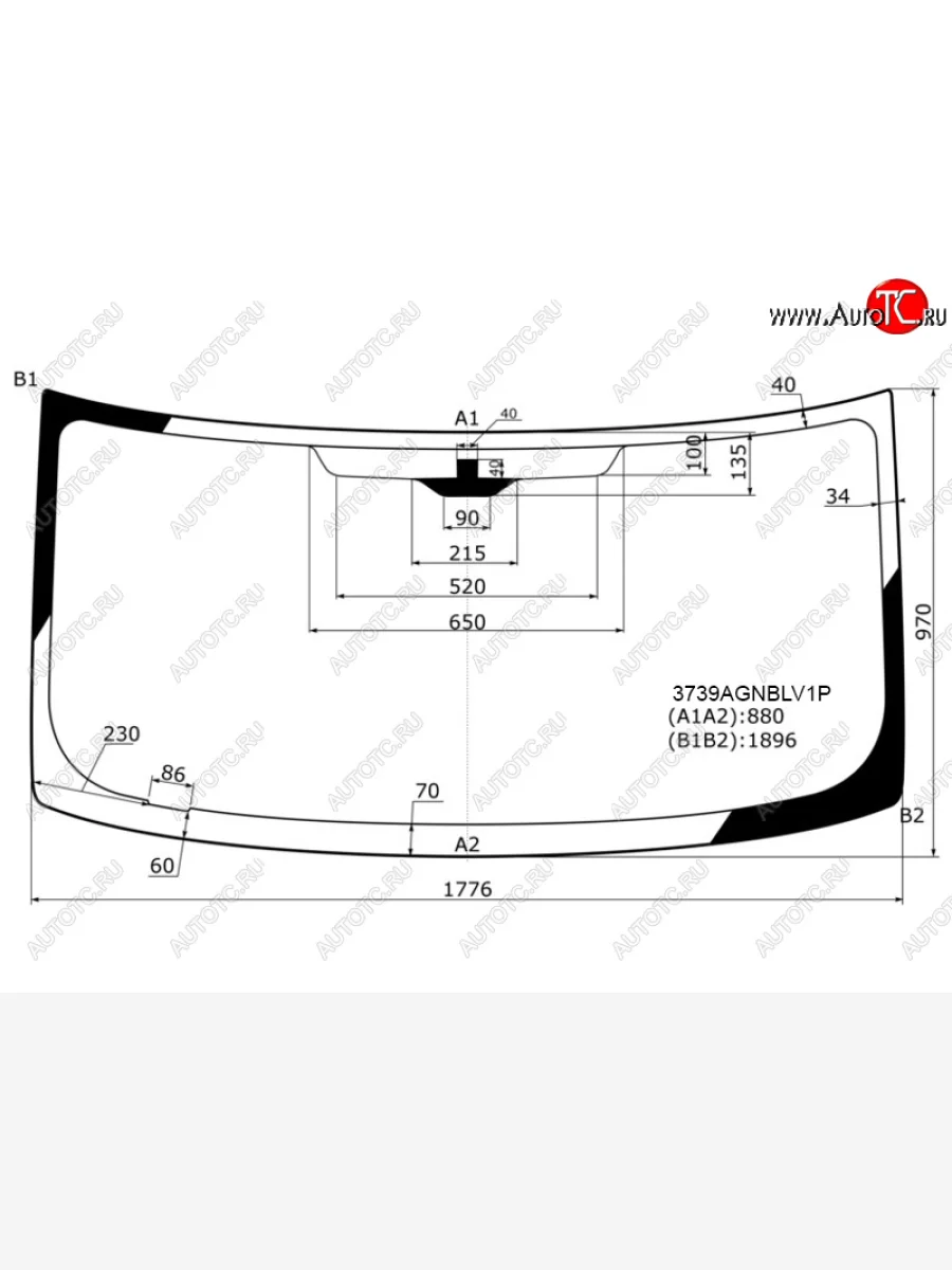 Стекло лобовое FUYAO Ford Transit цельнометаллический фургон дорестайлинг (2000-2006) (зеленое)  в Перми Пермском крае