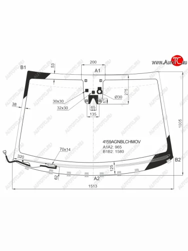 Стекло лобовое (обогрев щеток, датчик дождя, камера) FUYAO (зеленое) Hyundai Tucson TL рестайлинг (2018-2021)