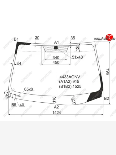 Стекло лобовое FUYAO (зеленое) KIA ProCeed  1 ED хэтчбэк 3 дв. (2006-2012) дорестайлинг, рестайлинг