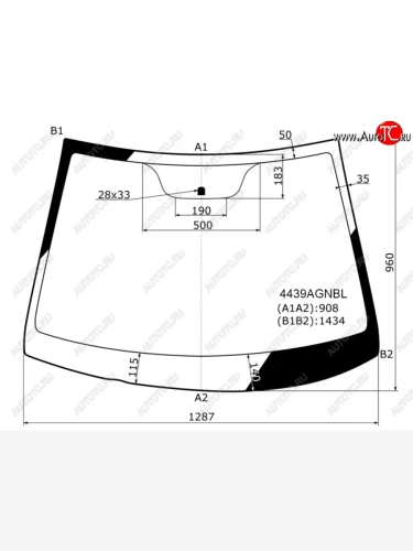 Стекло лобовое FUYAO (зеленое) KIA Picanto 2 TA хэтчбэк 5 дв. рестайлинг (2015-2017)