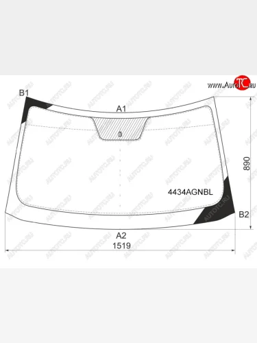 Стекло лобовое FUYAO (зеленое) KIA Soul AM дорестайлинг (2008-2011)