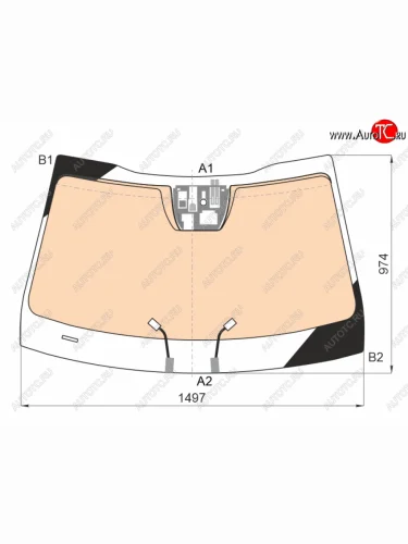 Стекло лобовое (обогрев полный, датчик дождя) FUYAO (зеленое) KIA K5 DL (2019-2022)