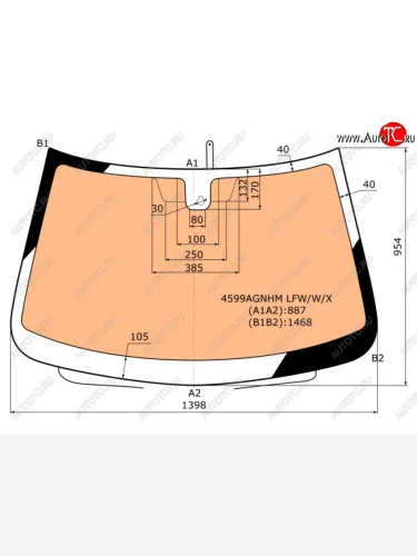 Стекло лобовое (Обогрев полный Датчик дождя) Datsun mi-Do 14-21  on-DO 14-19  LADA Granta 11-  G XYG 4599AGNHM LFW/W/X