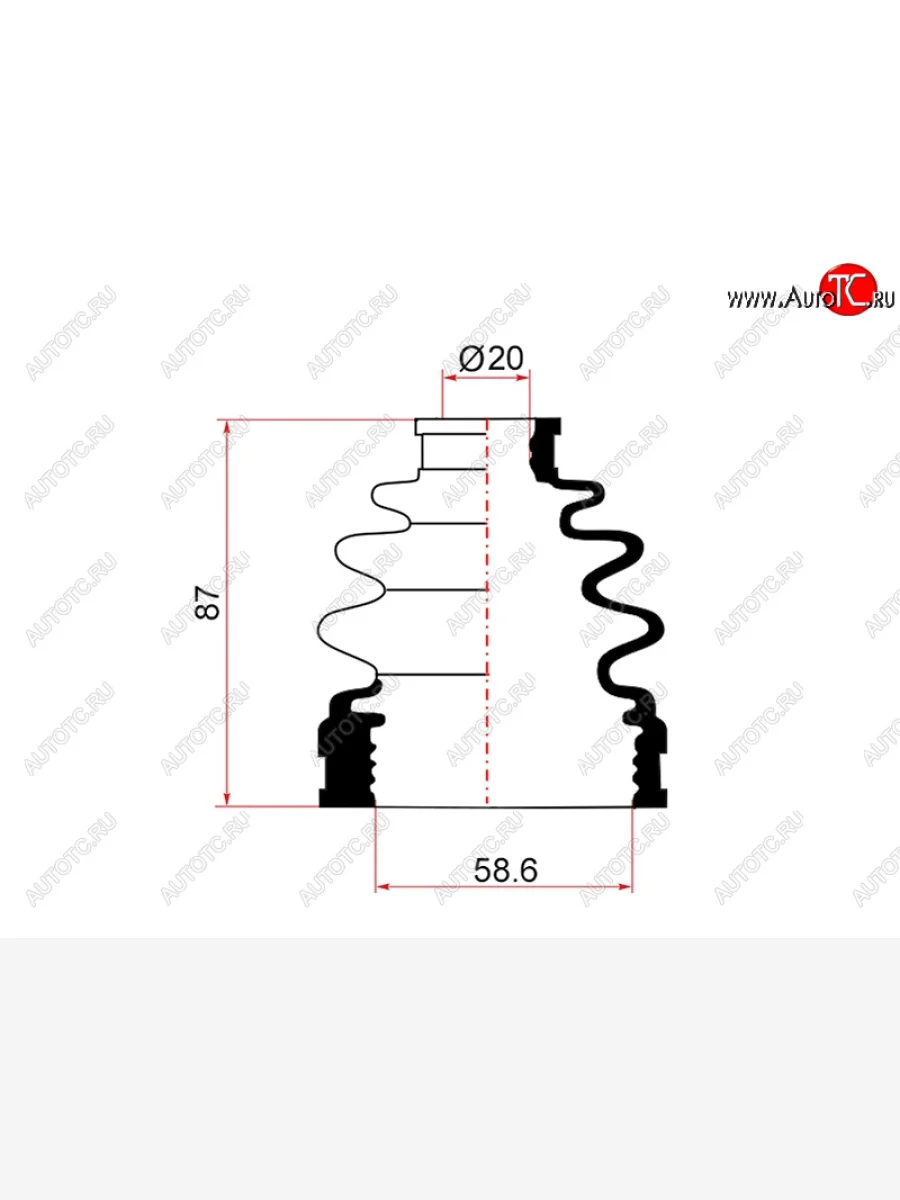 Пыльник ШРУСа внутренний HONDA CR-V RE2 06-11 2.02.4L, MAZDA DEMIO 96-04 MARUICHI 53-418  в Керчи Республика Крым