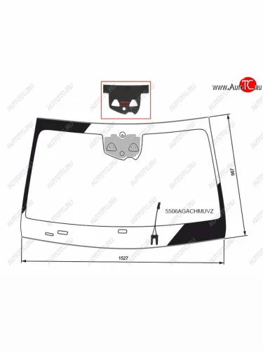 Стекло лобовое (обогрев щеток, три камеры, датчик дождя, проекция, молдинг) FUYAO (зеленое) Mercedes-Benz S class  W223 (2020-2025) дорестайлинг седан