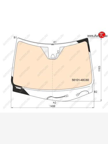 Стекло лобовое (Обогрев полный Камера Датчик дождя Проекция) Lexus RX 15-19 LEXUS 56101-48C60