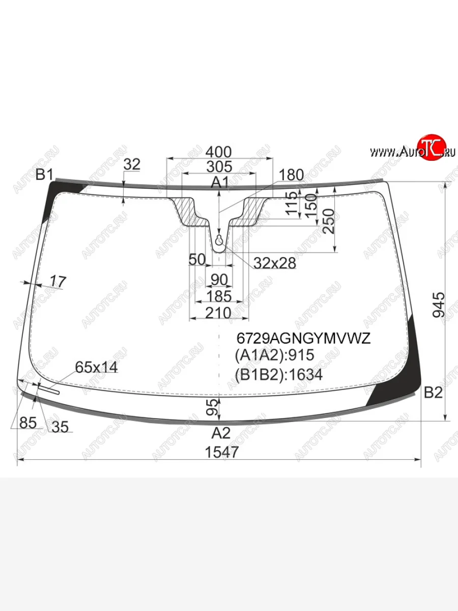 Стекло лобовое (датчик дождя, молдинг) FUYAO Porsche Cayenne 958 рестайлинг (2014-2018) (зеленое)  в Керчи Республика Крым