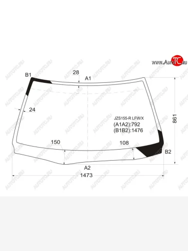 Стекло лобовое Toyota Crown 95-01 XYG JZS155-R LFW/X