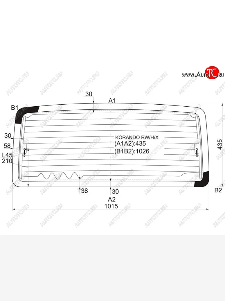 Стекло заднее (Цвет зеленый Обогрев) SsangYong Korando 96-06  ТагАЗ Тагер 08-14 XYG KORANDO RW/H/X  в Керчи Республика Крым