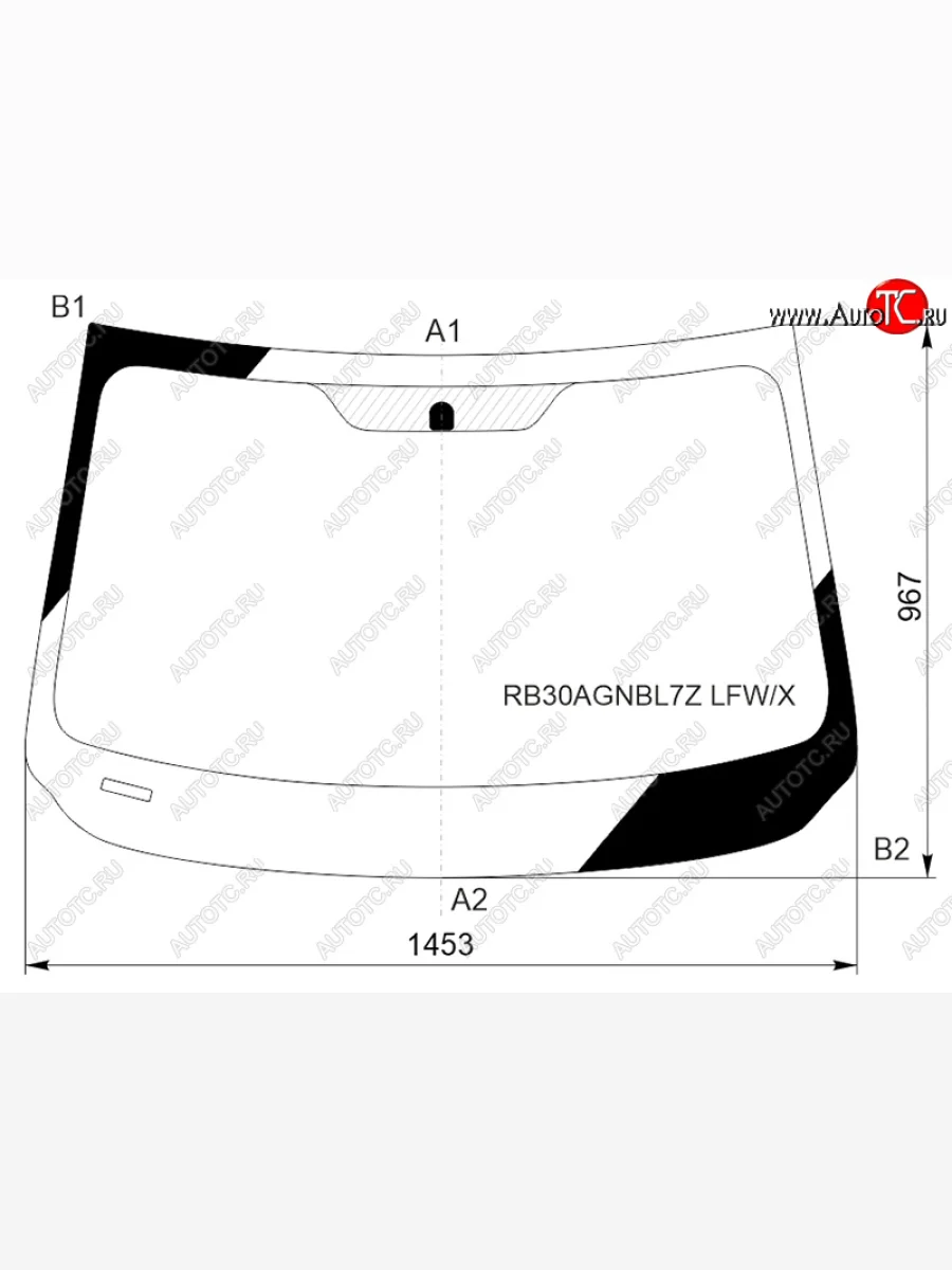 Стекло лобовое XYG Changan CS35 (2012-2021) (зеленое)  в Перми Пермском крае