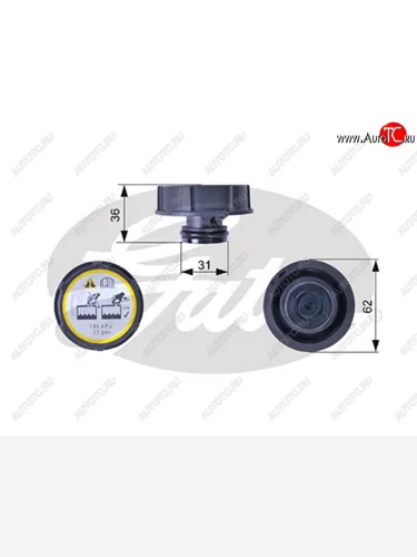 Крышка расширительного бачка FORD FOCUS III GATES RC240