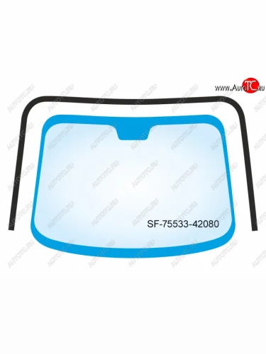 Молдинг лобового стекла (П-образный) SAT (черный) Toyota RAV4 XA50 5 дв. дорестайлинг (2018-2025)