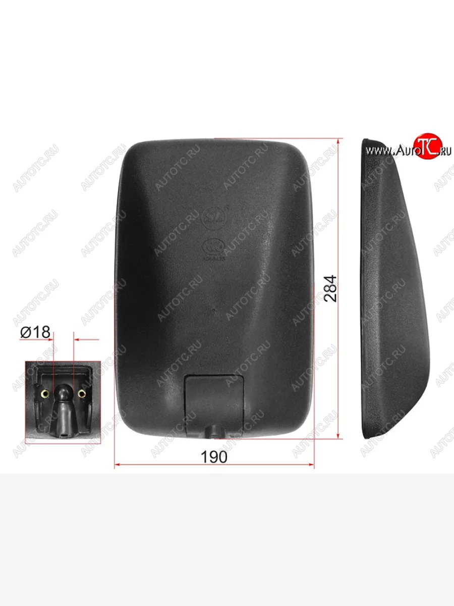 Зеркало заднего вида MITSUBISHI CANTER (284x190 SR800) SAT SL-1657  в Самаре Самарской области