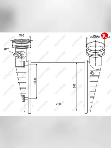 Интеркулер VW PASSAT B5 97-05SKODA SUPERB 02-08 1.8T SAT ST-3B0145805H