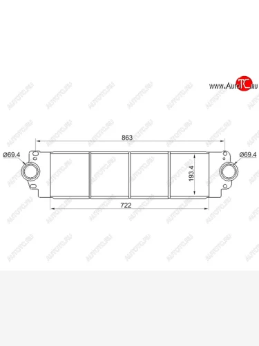 Интеркулер VW TRANSPORTER T5MULTIVAN 03- SAT ST-7H0145804A