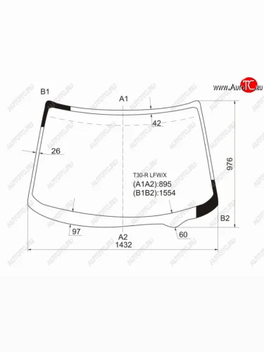 Стекло лобовое Nissan X-Trail 00-07 XYG T30-R LFW/X