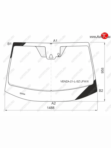 Стекло лобовое (камера, датчик дождя) XYG (зеленое) Toyota Venza  2 XU80 (2020-2025)