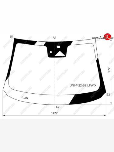 Стекло лобовое (Одна камера/ Датчик дождя) Changan UNI-T 23- XYG UNI-T-22-SZ LFW/X, unit22szlfwx XYG UNI-T-22-SZ LFW/X