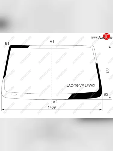 Стекло лобовое JAC T6 18-  T8 18-  T8 Pro 20-  Sollers ST6 23-  ST8 24- XYG JAC-T6-VP LFW/X
