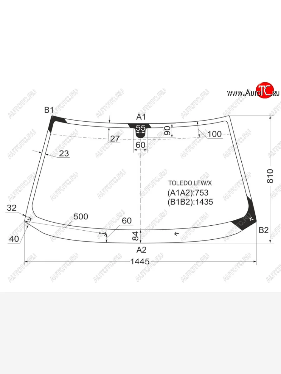 Стекло лобовое Chery Amulet A15 03-12  SEAT Toledo 91-99  Vortex Corda 10-12 XYG TOLEDO LFW/X  в Керчи Республика Крым