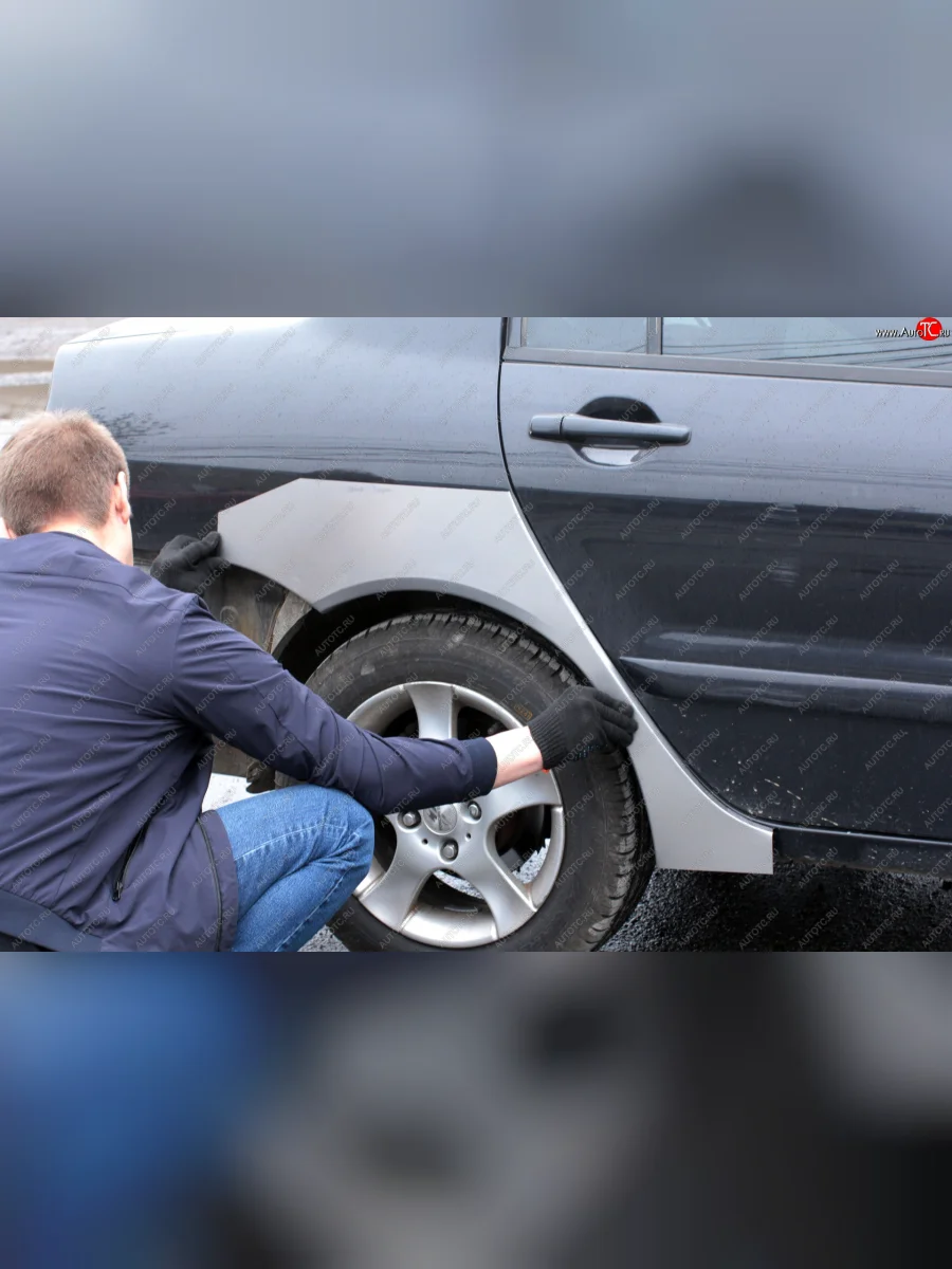 Комплект ремонтных арок AUTOFERRUM Mitsubishi Lancer 9 CS седан 2-ой рестайлинг (2005-2009) (оцинкованная сталь 1 мм)  с доставкой в г. Керчь