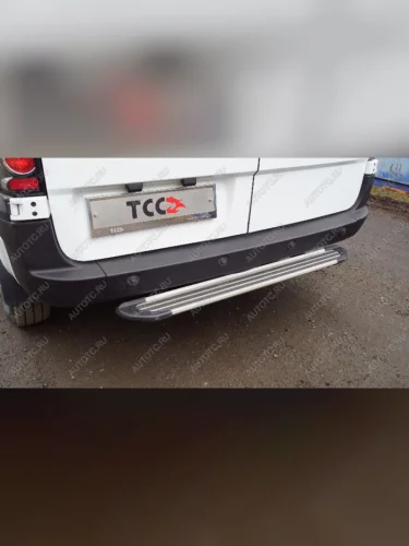 Задняя подножка алюминиевая u0027Slim line Silveru0027 1350 мм Sollers Atlant (L1H1) 3.5T 2023-