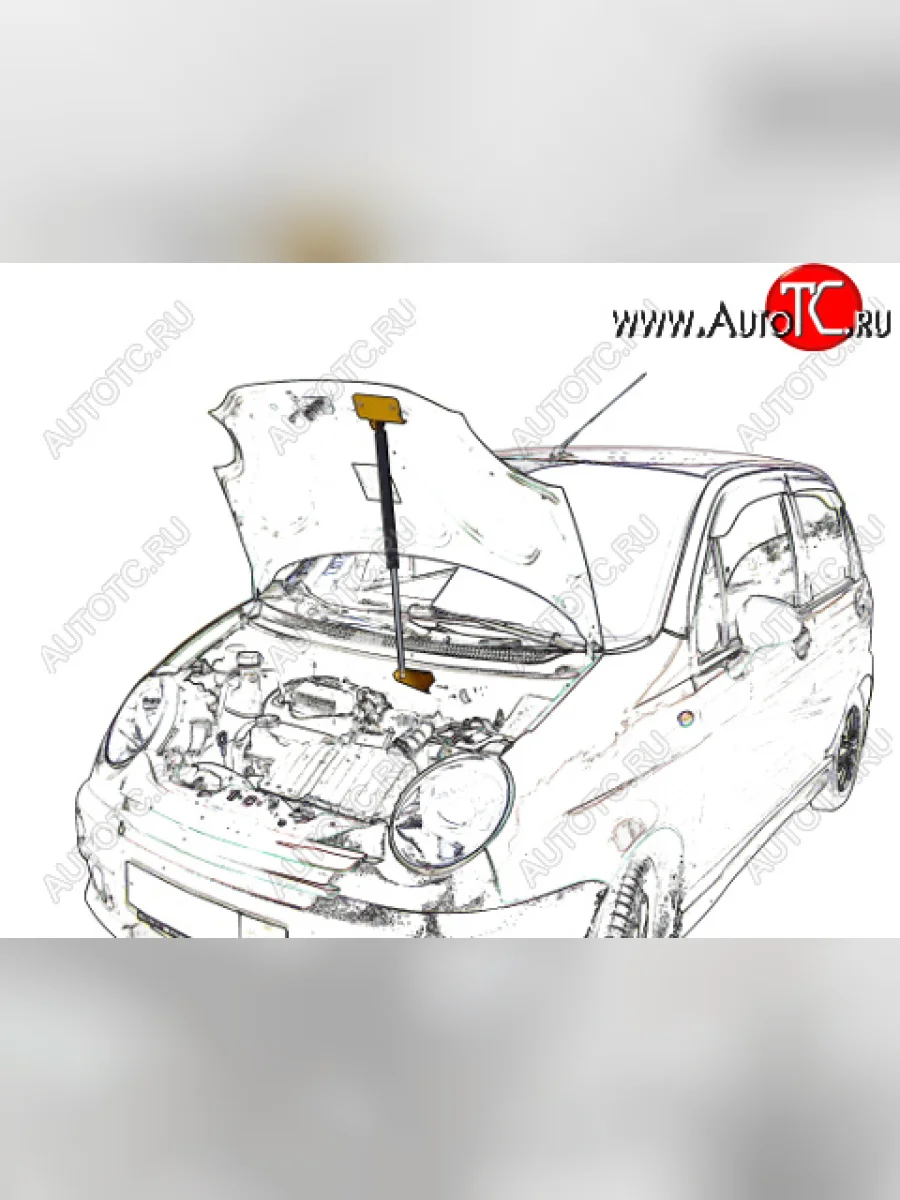 Упор капота Daewoo Matiz ТехноМастер ТехноМастер 8231.5800.04  в Самаре Самарской области