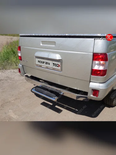  ТСС Тюнинг UAZPickup 2015- - Задняя подножка овальная 120х60 мм (под фаркоп)  uazpic201630