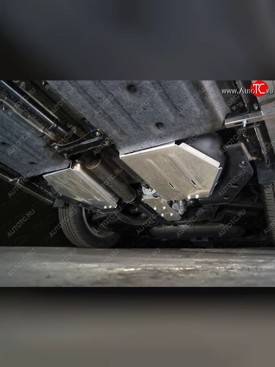 Защита топливного бака ( 2 шт.) TCC  INFINITI Qx50 (2017-2022) J55 (алюминий 4 мм)  в Самаре Самарской области