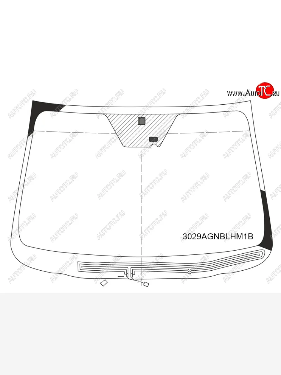 Стекло лобовое (обогрев щеток, датчик дождя) FUYAO SSANGYONG Actyon дорестайлинг (2010-2013) (зеленое)  с доставкой в г. Керчь