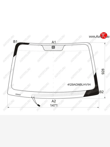 Стекло лобовое (Обогрев щеток) Hyundai Tucson 04-09 FUYAO 4129AGNBLHV1H