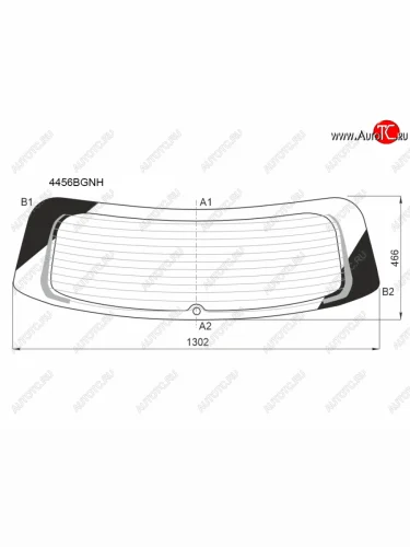 Стекло заднее (Цвет зеленый Обогрев) Kia Rio X-Line 17-  Solaris KRX 24- FUYAO 4456BGNH