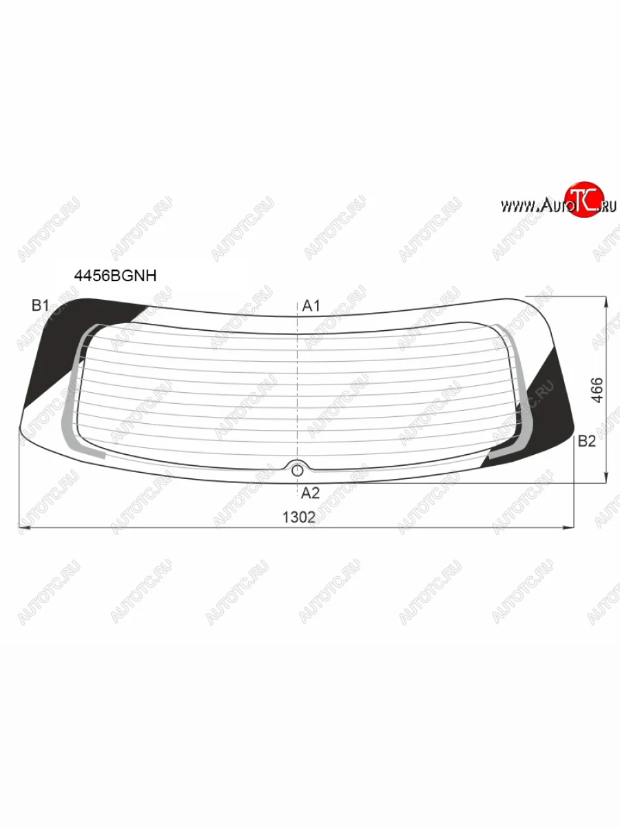 Стекло заднее (Цвет зеленый Обогрев) Kia Rio X-Line 17-  Solaris KRX 24- FUYAO 4456BGNH  в Воронеже Воронежской области