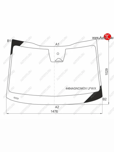 Стекло лобовое (камера, датчик дождя) XYG (зеленое) KIA Sportage  5 NQ5 (2021-2025)