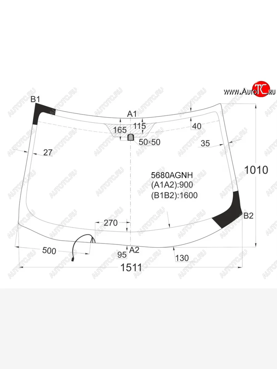 Стекло лобовое (обогрев щеток) FUYAO CITROEN C-crosser (2007-2012) (зеленое)  в Керчи Республика Крым