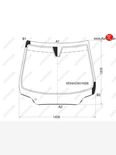 Стекло лобовое (молдинг) FUYAO (зеленое) Peugeot 308 T7 хэтчбек 5 дв. дорестайлинг (2007-2011)
