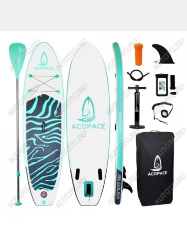 Сапборд надувной ACOPACE Z03 бело-бирюзовый 320х80х15 см  z02