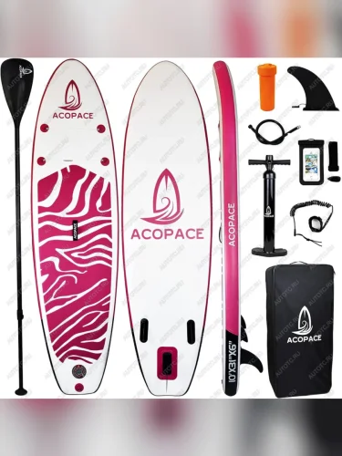 Сапборд надувной ACOPACE Z03 бело-красный 320х80х15 см  z03