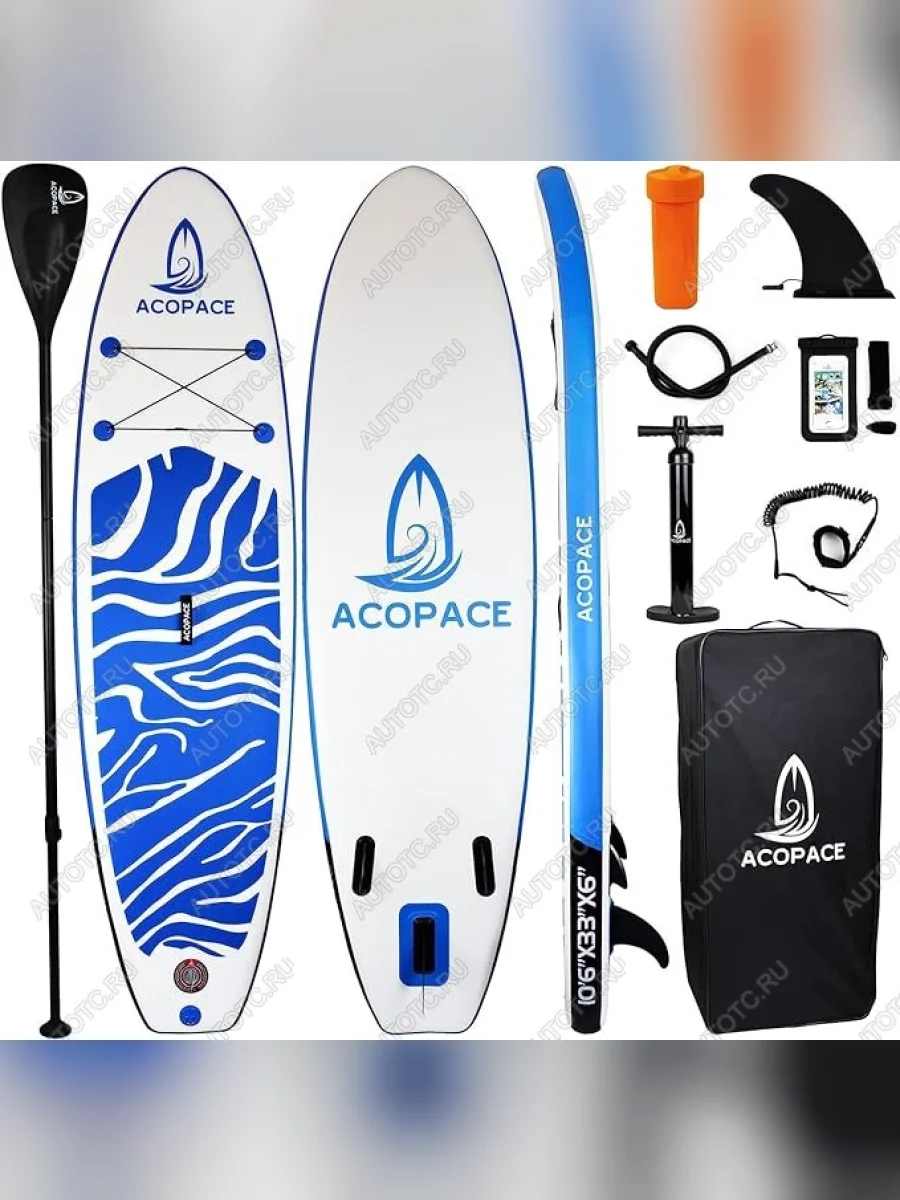 Сапборд надувной ACOPACE Z03 бело-синий 320х80х15 см  z04  в Воронеже Воронежской области