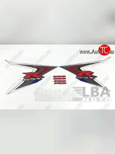 Комплект наклеек на пластик для мотоцикла Suzuki GSX-R600750 08-10 Сине-Белый 1  пм-00017737