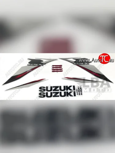 Комплект наклеек на пластик для мотоцикла Suzuki GSX-R600750 08-10 Бело-Серый  пм-00017740
