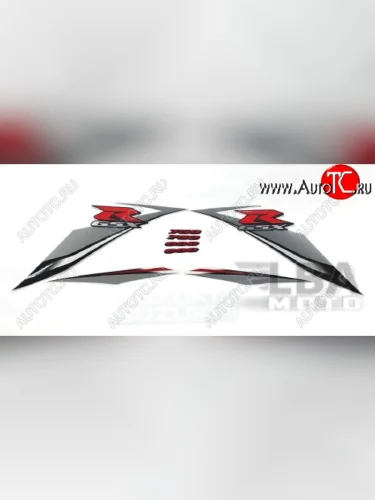 Комплект наклеек на пластик для мотоцикла Suzuki GSX-R600750 08-10 Сине-Белый 4  пм-00017741