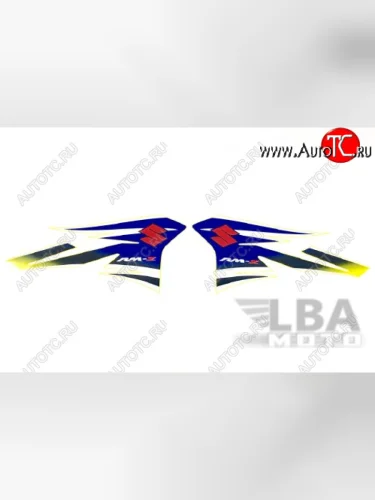 Комплект наклеек на пластик для мотоцикла Suzuki DR-Z250 Бело-Синий  пм-00017762