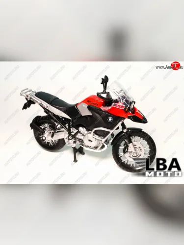 Модель мотоцикла BMW R1200GS Красно-Черного цвета масштаб 112  пм-00002215