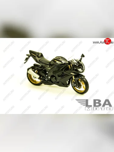 Модель мотоцикла Kawasaki Ninja ZX-10R Черного цвета масштаб 112  лб-00000319