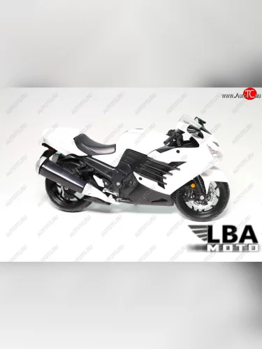 Модель мотоцикла Kawasaki Ninja ZX-14R Белого цвета масштаб 112  пм-00004979
