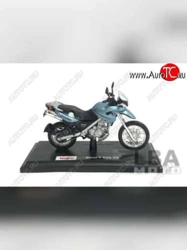 Модель мотоцикла BMW R650GS Голубого цвета масштаб 118  пм-00016574