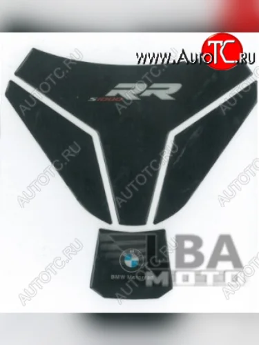 Наклейка на бак для мотоцикла BMW S1000RR Черная Широкая  пм-00017085