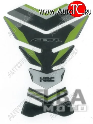 Наклейка на бак для мотоцикла Honda CBR HRC Черно-Зелёная  пм-00017087
